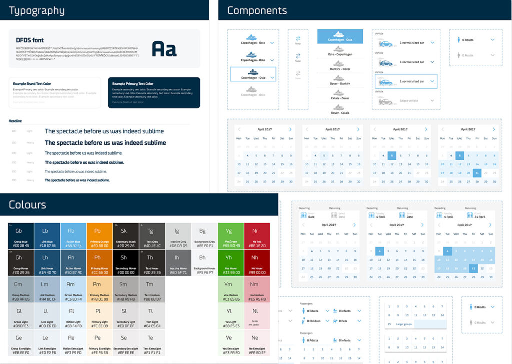Eksempel fra et design system